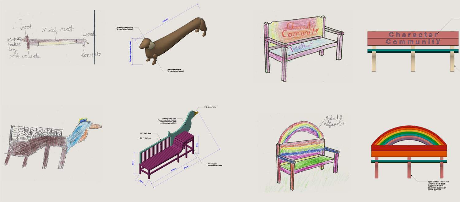 Public Consultation, childrens bench designs
